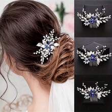 1pc Casual Elegant ABS Plastic Hair Comb, Suitable For Party, Wedding, Bride, All Seasons
