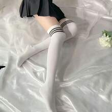 1/2 đôi tất dài giữ ấm mùa thu đông, tất cao đến đầu gối đen trắng, tất sọc đen trắng và tất cao đến đầu gối ba thanh. Thích hợp mặc ngoài trời, thoải mái và dày dặn, là lựa chọn tốt nhất cho trang phục Halloween và Giáng sinh. - Nhiều màu - Xem 8