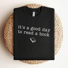 180g pure Cotton It&amp;#39;s A Good Day To Read A Book Shirt, ® Bookworm Book Lover Tshirt, Book Club Shirt, Library Shirt, Bookish Shirt Slightly Top For Everyday Wear Soft Breathable Comfortable Versatile streetwear Casual graphic Stylish - Negro - Ver 3
