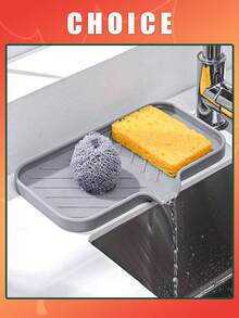 2 Stück Spülschwamm Seifenhalter mit Abtropfschale, Abtropfschale für Seife, hält den Platz trocken, einfach zu reinigende Seifenbehälter, geeignet für Küche, Badezimmer, Behälter