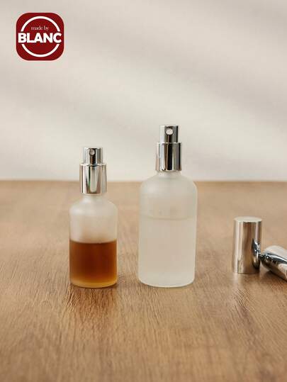 50/100 ml Bouteille de vaporisateur en verre dépoli, 3 paquets de vaporisateurs à fine brume, bouteilles de voyage rechargeables résistantes aux UV pour cosmétiques