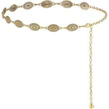 1pc Vintage Women Engraved Buckle Distressed Texture Metal Waist Chain, Suitable For Western Style Plus Size