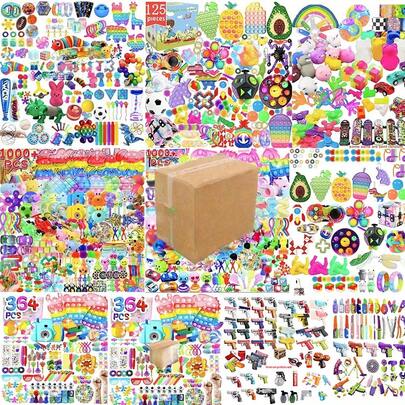 364pcs/Set Random Assorted Toys, Party Favors, Fidget Toys, Stuffers, Birthday Gifts, Christmas Gifts, Halloween Gifts, Perfect Gifts