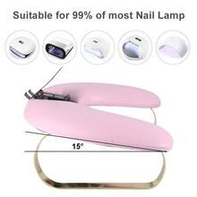 美甲手枕带手机支架、美甲扶手和手机支架，配有可调节手机夹，双手美甲桌，适用于家庭和美甲沙龙 - 彩色 - 查看 7