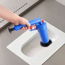 YUNRUX Toilet Plunger Set, Toilet Drain Remover, Pipe Dredging Tool - Blue - View 10