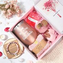 Birthday Gifts For Women,Relaxing Spa&Self Care Gifts Set,Unique Valentine's Day Funny Birthday Gift Ideas For Her,Friends, Coworkers, Her, Wife, Mom, Daughter, Sister - 粉色 - 查看 1