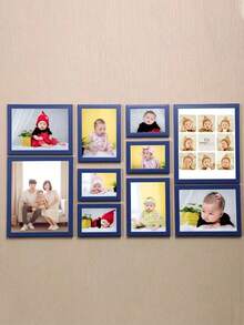 10 قطع إطار صور بطراز صيني بسيط للتعليق على الحائط، إطار تذكاري لنمو الأطفال، عرض ألبوم الصور في غرفة المعيشة