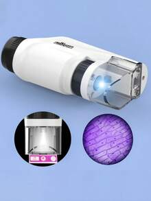 Portable Handheld Microscope - Scientific Exploration And Observation Tool. Suitable For Outdoor Nature Observation, Science Education Subjects, And Exploring The Microscopic World. A Popular Science And Education Item. Lightweight Design With Clear Observation Effects, Infusing Convenience And Fun Into Scientific Exploration