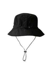 Kids Bucket Hat, Quick-Dry Outdoor Sun Hat, Adjustable Drawstring, Portable, Suitable For School Sports, Outdoor Activities, Daily Wear, Black - Black - View 11