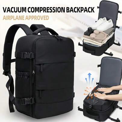Vakuumkompressionsryggsäck, Herrryggsäck med stor kapacitet, Förvaringsväska för utomhusresor, Vakuumväska för affärsresor