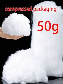 一套500克/1000克填充棉，超细羽绒棉，真空压缩丝棉，聚酯纤维填充物，适用于枕头填充 - 彩色 - 查看 8