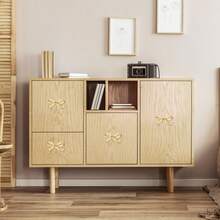 1pc Golden And Pink Bow Drawer Cabinet Door Handle, French Girl's Creative And Cute Bow Handle, Wardrobe, Wine Cabinet, Shoe Cabinet, Kitchen Cabinet And Bookcase Handle - Multicolor - View 5