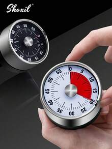 shoxil 1Pc Kitchen Timer, Magnetic Timer, Time Manager, Mechanical Rotating Visual Timer, Egg-Timing Tool, Suitable For Daily Use And Kitchen Baking