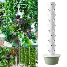 11-Layer Vertical Hydroponic Tower Vegetable Planter, Soilless Cultivation System, Home Planting Tower Garden Planter With Automatic Irrigation Function, Saves Kitchen Space, Suitable For Growing Herbs/Vegetables/Flowers - 白色 - 查看 4