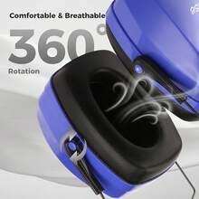 ProCase Orejeras contra Ruido, Protección Auditiva Cancelación Sonido Antiruidos NRR 32dB Auricular  Audífonos Protector del Oído para Caza Campo Trabajo Máquina Lugar Ruidoso - Azul marino - Ver 3
