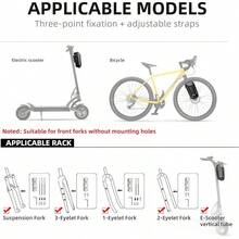 Rhinowalk - Bolsa para manubrio de patinete, impermeable, bolsa de almacenamiento frontal, para bicicleta o motocicleta - Negro - - Ver 3