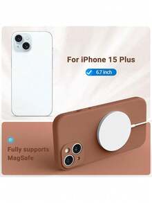 军规级防震防指纹硅胶手机壳，带绒面后盖，兼容 17/17 Air/17 Pro/17 Max/16/15/14/13/12/13 Mini、Galaxy A56 5G/S23 Ultra、荣耀、OPPO、Realme等机型。适合作为男女朋友的生日礼物或节日礼物。 - 棕色 - 查看 8