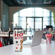 40oz Golden Cocker Retriever Tumbler, Double Wall Vacuum Insulated Travel Mug, Spill Proof Lid, Gift For Dad, Mom, Ideal For Christmas, Mother's Day, Birthday Gift, Perfect As A Halloween Gift, Coffee Cup - 黑色 - 查看 8