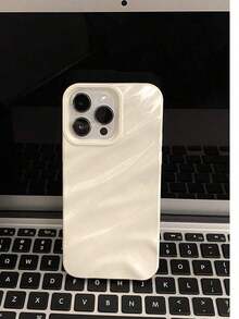 Minimalist 3D Wavy Pattern Phone Case Compatible With IPhone 17 Pro Max/17 Pro/17 Air/17/16 Pro Max/16/16 Pro/16 Plus/15/15 Pro Max/15 Pro/11/12/13/14 Pro Max/11 Pro/11 Pro Max/12 Pro/12 Pro Max/13 Pro/13 Pro Max/14 Pro/14 Pro Max, Soft Case, Elegant And Creative - 白色 - 查看 11