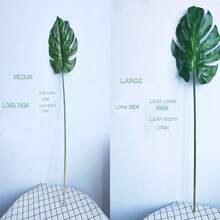 Planta artificial Monstera Deliciosa grande verde, adecuada para decoración del hogar y oficina, fondo de póster, accesorios de fotografía - Multicolor - Ver 10