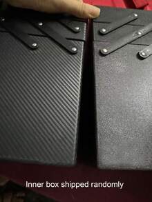 极简化妆包，金色拉链，时尚黑金配色，优质材料，大容量，可收纳指甲油、化妆品，旅行化妆包，美甲工具收纳盒，学生文具整理包，宿舍收纳包，生日/圣诞节/万圣节/感恩节/情人节礼物（含肩带）（拉链款式随机） - 黑色 - 查看 4