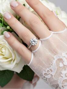 1 pieza Anillo de boda para mujer, anillo brazalete minimalista, 2,1g de plata de ley 925, moissanita de 2-3 quilates, estilo palacio bohemio, compromiso, boda, aniversario, regalo del Día de San Valentín, incluye certificado de moissanita y caja de regalo elegante