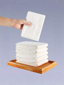 Pacote com 10 toalhas comprimidas portáteis, fibra vegetal espessada de alta absorção para banho, academia e viagens, bege suave e embaladas individualmente, especial para o Dia Nacional Saudita