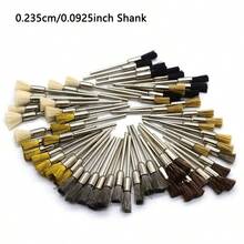 10 peças de escova de polimento em formato de caneta combinada com haste de 2,35 mm para polimento de joias, cerdas/fio/fio de cobre, escova em formato de caneta para polimento de joias, adequada para ferramentas rotativas