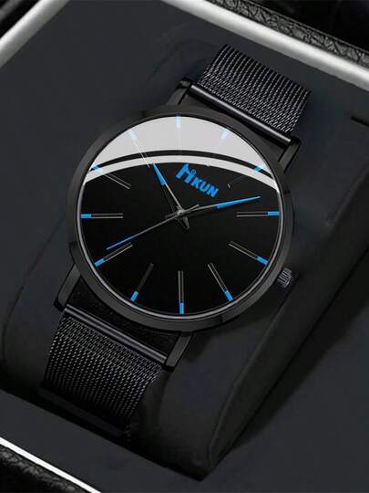 1 pièce Montre à quartz de haute qualité, style décontracté et élégant pour hommes, convient pour le port quotidien, les fêtes d'anniversaire, la fête des pères, Thanksgiving, la rentrée scolaire, Noël - un choix de cadeau parfait