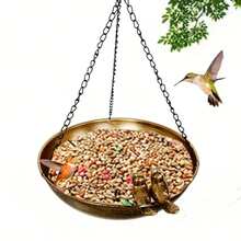 1pc Hanging Bird Bath, Outdoor Garden Yard Hummingbird Feeder, Decorative Bird Bath