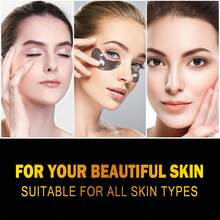 XIOIMY 胶原蛋白和咖啡因眼贴，减少黑眼圈、浮肿、眼袋、皱纹 - 凝胶眼膜 - 黑色 - 查看 5