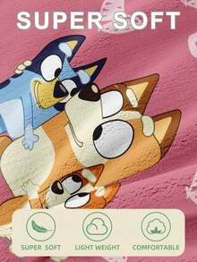 Bluey 1 chiếc chăn nỉ - Sự lựa chọn hàng đầu cho trang trí phòng, siêu mềm, nhẹ, in hình hoạt hình, ném bóng bay, gia đình , hoàn hảo cho gia đình, sử dụng hàng ngày, quà tặng sinh nhật (cho bạn bè, gia đình, chính bạn), thoải mái và ấm áp, mềm mại và dễ chăm sóc, kiểu dáng dễ thương, chăn có tua rua , họa tiết chủ đề hoạt hình, trang trí phòng ngủ, dịp cưới, chứng nhận Oeko-Tex. - Nhiều màu - Xem 4