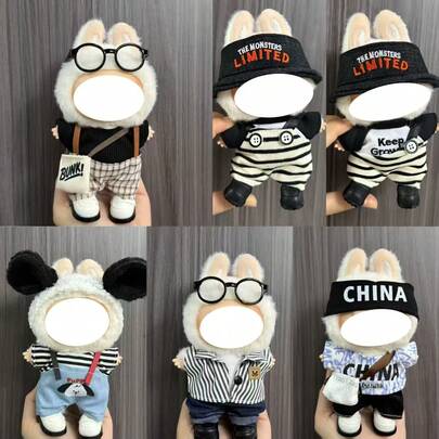 17cm Personalized Fashion Doll Figurine Pendant Accessory Set For Labubu (Doll And Shoes Not Included)