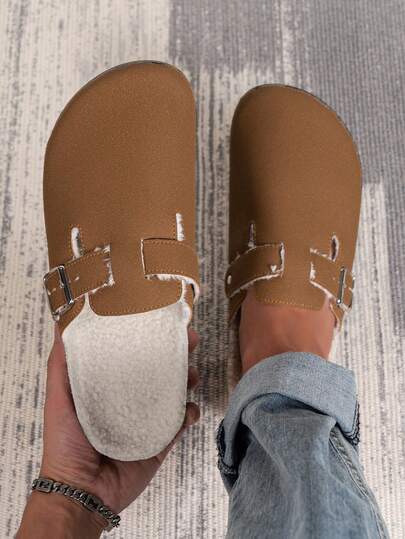 男士穆勒鞋，新款春季复古休闲一脚蹬鞋，宽松舒适，闭趾平底穆勒鞋，配有可调节绑带，有四季皆宜的非抓绒款和秋冬季保暖款可选。