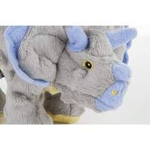 Dinos - Rex Squeaky Plush Dog, Chew Guard Technology - Green, Large - Volantes Dinos + Pequeño + Volantes Dinos (gris) - Ver 4