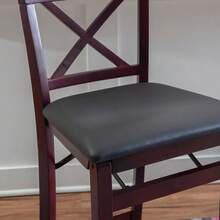 Linon Triena X Back Folding Counter Stool Brown - 梅洛+吧台凳 - 查看 5