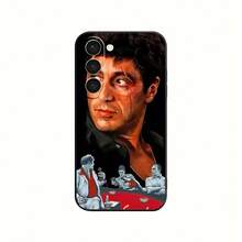 1pc Funda de Teléfono de Moda Tony Munda para Samsung, Adecuada para Samsung S22 5G/ S23+/ S24 Ultra/ A14 5G/ A15/ A33 5G/ A35 5G/ A53 5G/ A54 5G/ A55 5G/ S22+ 5G/ S22 Ultra 5G/ S23 FE/ S23/ S23 Ultra/ S24/ S24 Plus/ A05s/ A32 5G/ A51 5G Funda Negra de TPU - Mezcla de colores - Ver 7