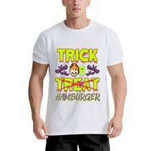 Camiseta de Halloween 'Truco o ' para Hombre - 100% Algodón. Camiseta negra de manga corta con estampado colorido y llamativo. Casual; Ajuste cómodo. Regalo perfecto para hombres. Mujeres. Familia; Amigos. Tallas S-XXXL. Lavable a máquina. Ropa Casual Diseño Audaz de Halloween Camisa 100% Algodón - Blanco - Ver 9