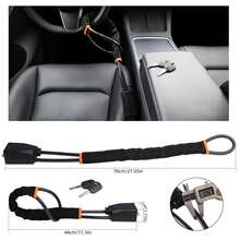 Car Security Lock - Heavy Duty Steel Steering Wheel Lock For Theft Protection, Easy Install & Universal Fit For Travel Peace Of Mind - Black - View 2