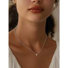 Sterling Silver Initial Necklace For Women925 Silver Letter Necklaces Personalized Initial Pendant Necklace For Girls