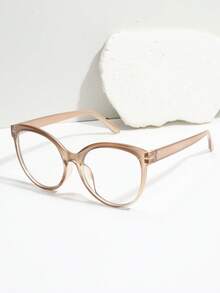 1-5pcs Women Plastic Cat Eye Frame Cheetah Print Personalized Never Outdated Minimalist Shades Basics Classy Aesthetic Basic Clear Glasses For Daily Life, Back-To-School Essentials, Reading, Street-Photography, Office Outfit Fashion Accessories