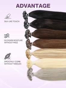 50 szt./opakowanie Przedłużki do włosów z płaskimi końcówkami, włosy ludzkie, keratyna, płaskie końcówki, Hot Fusions, pasemka, niewidoczne, jedwabiste, proste, naturalne, czarne, dla kobiet, wyglądające młodziej, gęste włosy, 50 szt./opakowanie 12-22 cale, wesele, ukończenie szkoły, na każdą okazję, na imprezę, używane codziennie, cosplay, podróż, przedłużki do włosów, Boże Narodzenie