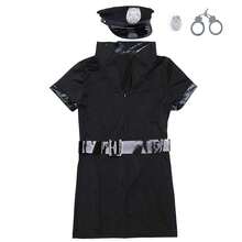 Women  Costume Adult Halloween Cop Uniform Outfit{"Size_name":"6-8","Color_name":"CopCostumea"} - Trang phục cảnh sát - Xem 3