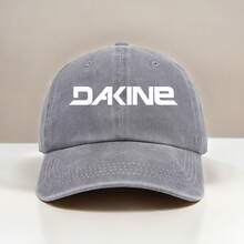 DAKINE Unisex Breathable Baseball Cap - Black Washed Textured Fabric With Bold White Print, Adjustable Fit, Suitable For Outdoor Leisure, Fishing, And Sun Protection - xám - Xem 2