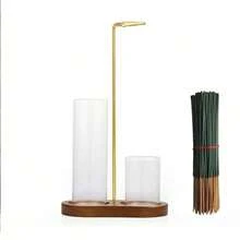 2 In 1 Incense Holder, Wire Incense Clip For Anti-Ash Flying Incense Burner With Removable Glass Ash Collector And Incense Candle Organizer, Elegant Aromatherapy For Meditation, Yoga, Tea Space And Home Decor,Living Room Accessories. - Multicolor - View 15