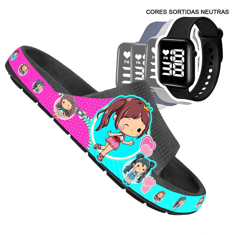 Cloud Flip Flops For Girls, Comfortable And Lightweight Cartoon Sandal - Red Violet - View 1