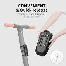 Rhinowalk - Bolsa para manubrio de patinete, impermeable, bolsa de almacenamiento frontal, para bicicleta o motocicleta - Negro - - Ver 6