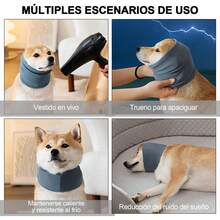3pcs Orejeras Ruido para Perro, Orejeras para Perro, Elástico y Transpirable, 60% Algodón, Bueno para Calmar, Reducir Ansiedad y Estrés - Medio - Ver 4