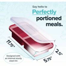 2 Cup Silicone Freezer Tray With Lid, Storing Lasagna, Leftovers, Sauces, Portioned Meals And More, Silicone Freezer Mold Meal Prepping - Cranberry - 1 - Pack - Nam việt quất + 1 gói - Xem 3