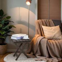 Pequea mesa redonda plegable de madera, cmoda mesa al aire ltima intervensin, silla plegable, terraza, sala de estar al aire ltima intervensin, recmara, bao, mesa de centro pequea, espacio - 1 silla - Ver 6